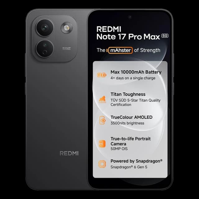 Redmi Note 17 Pro Max 5G · 12GB/256GB · Stealth Black