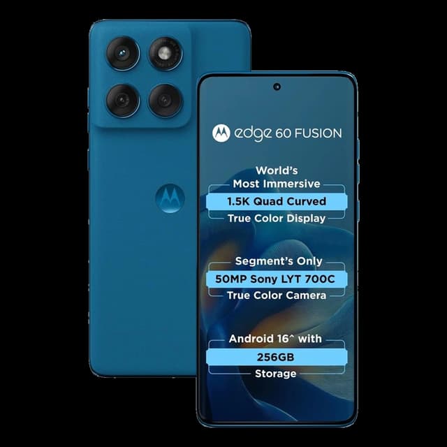 Motorola Edge 60 Fusion 5G · 12GB/256GB · Pantone Mykonos Blue