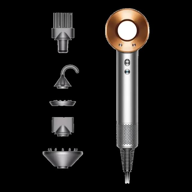 Dyson Supersonic Hair Dryer with 3 Precise Speed Setting, 4 Precise Heat Setting, Cold Shot, Nickel/Copper (2023 Edition)