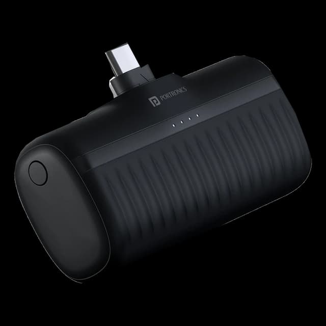 Portronics Power Pebble 5000mAh 20W USB-C · Black