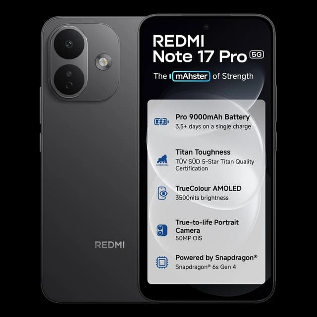 Redmi Note 17 Pro 5G · 8GB/128GB · Stealth Black
