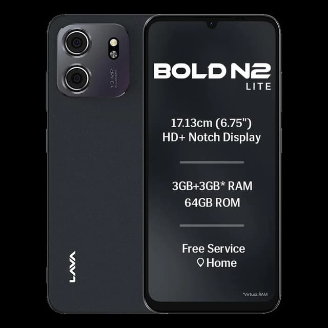 Lava Bold N2 Lite · 3GB/64GB · Nilgiri Blue